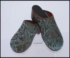 Brown and Blue Damask
