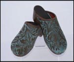 Brown and Blue Damask